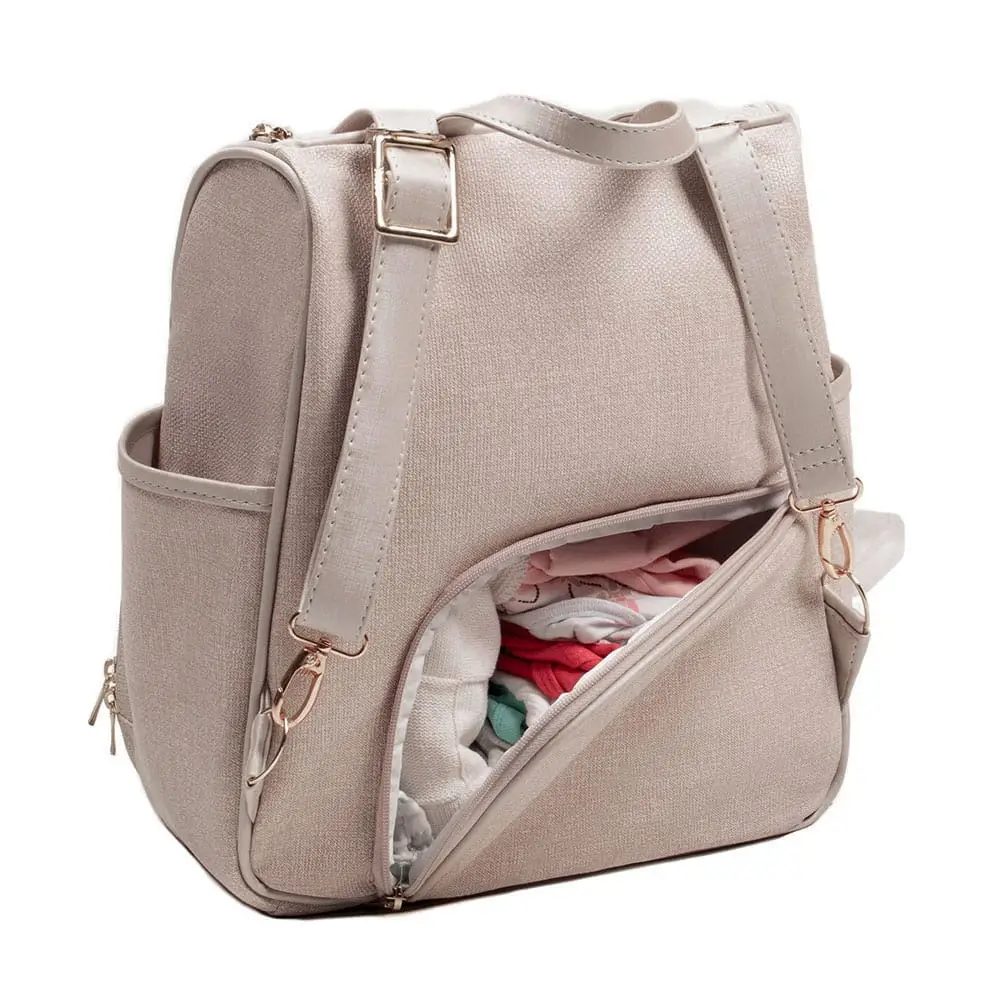 Bolsa Mochila Maternidade Multifuncional Lebaby 2 em 1 Nude - Miniatura 4