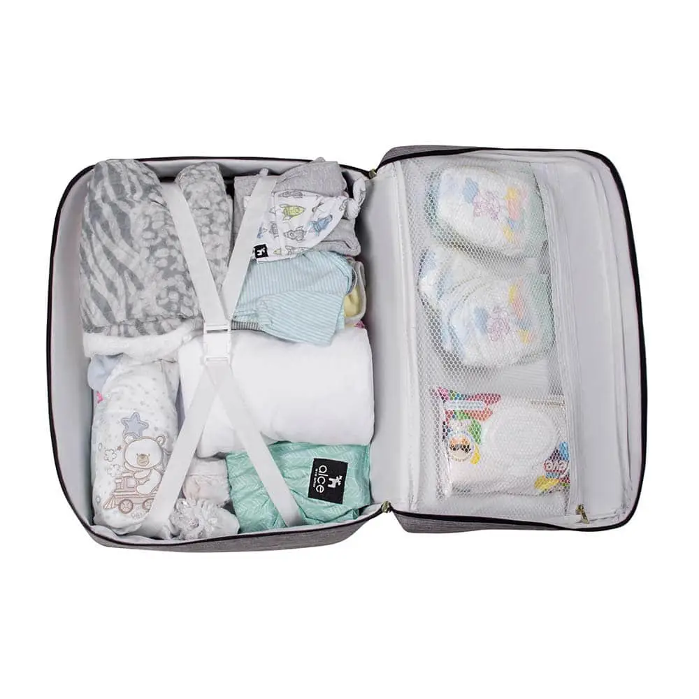 Mala Maternidade Lebaby Cinza Mescla - Miniatura 6