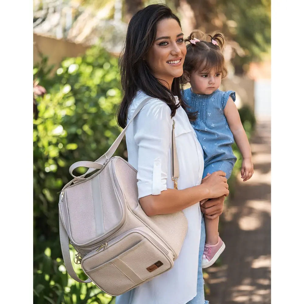 Kit Mochila e Mala Maternidade Multifuncional Lebaby 2 em 1 Nude - Miniatura 13