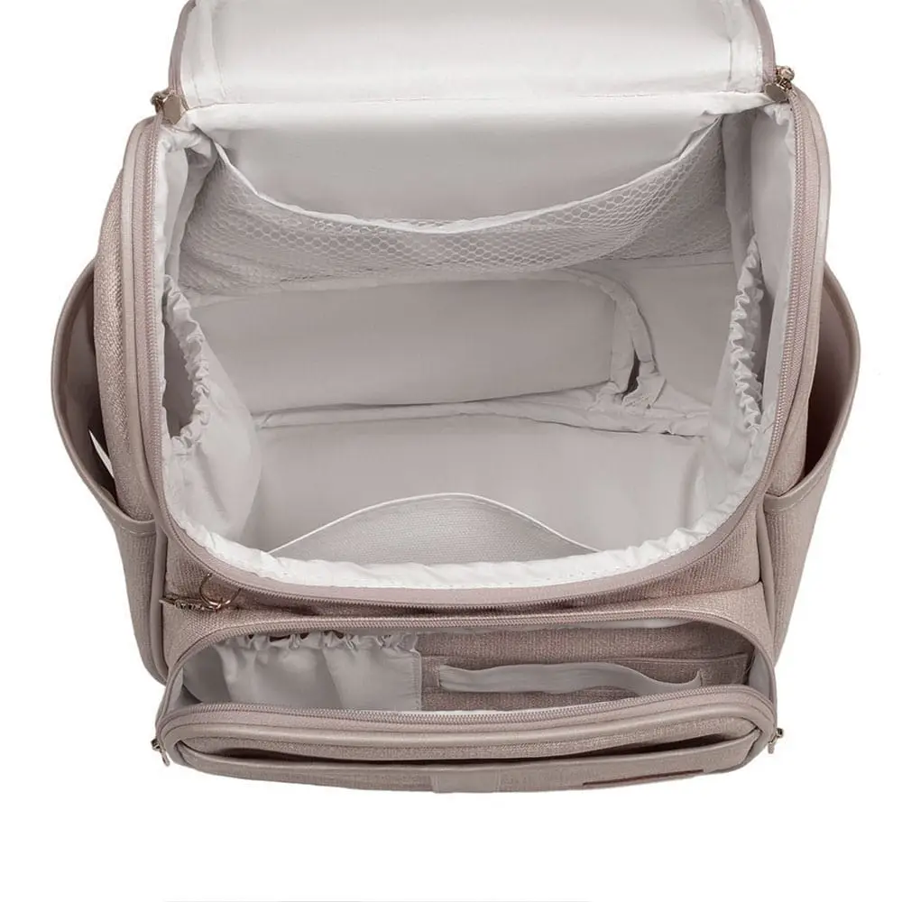 Kit Mochila e Mala Maternidade Multifuncional Lebaby 2 em 1 Nude - Miniatura 8