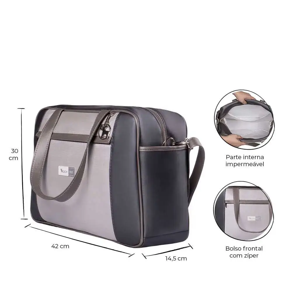Kit Maternidade Bolsa Mala Mochila Londres Cinza - Miniatura 4