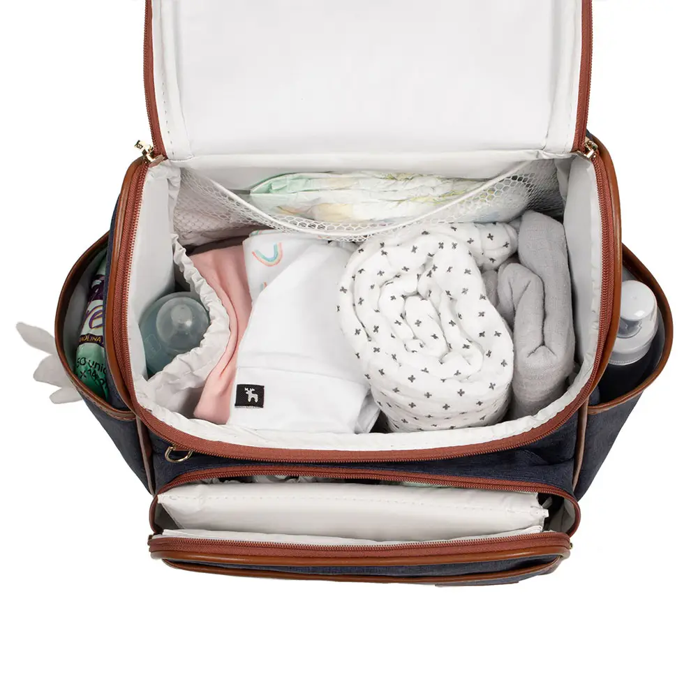 Bolsa Mochila Maternidade Multifuncional Lebaby 2 em 1 Jeans - Miniatura 3