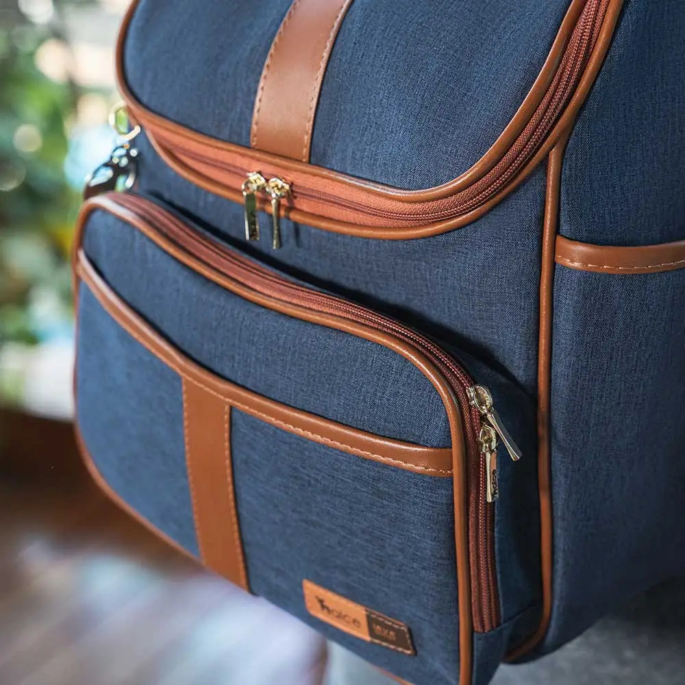 Bolsa Mochila Maternidade Multifuncional Lebaby 2 em 1 Jeans - Miniatura 6