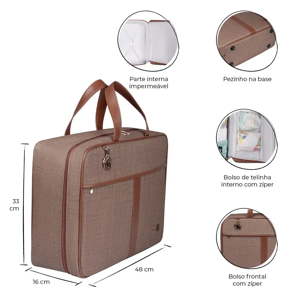 Kit Maternidade Lebaby Cappuccino 3 peças - Miniatura 9