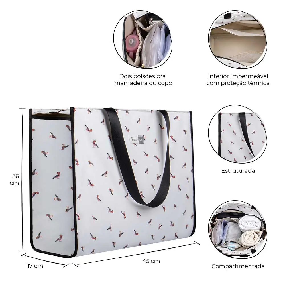 Bolsa Maternidade Alce Bag Passarinho - Miniatura 2