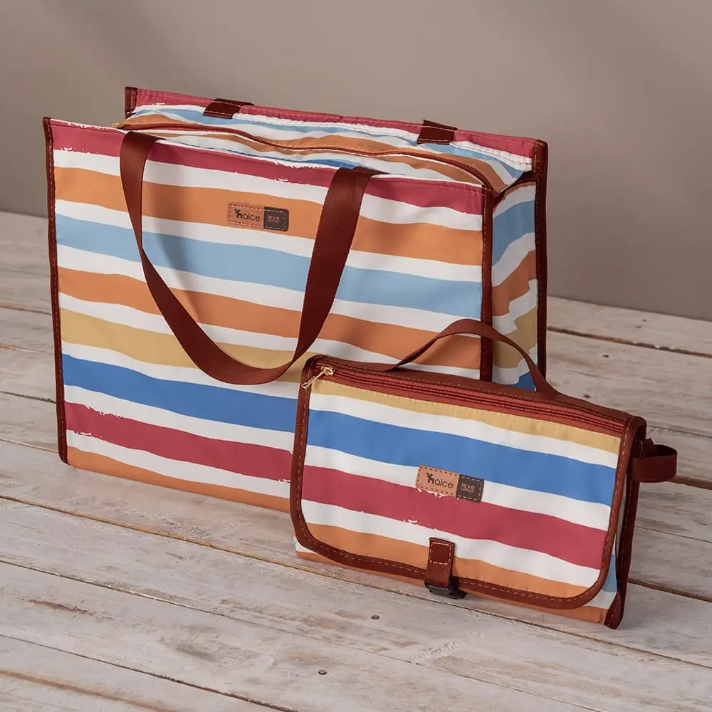Kit Bolsa Maternidade Alce Bag e Trocador Portátil Listras - Miniatura 11