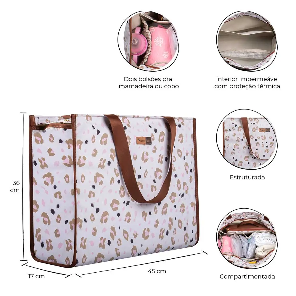 Kit Bolsa Maternidade Alce Bag e Trocador Portátil Oncinha - Miniatura 3
