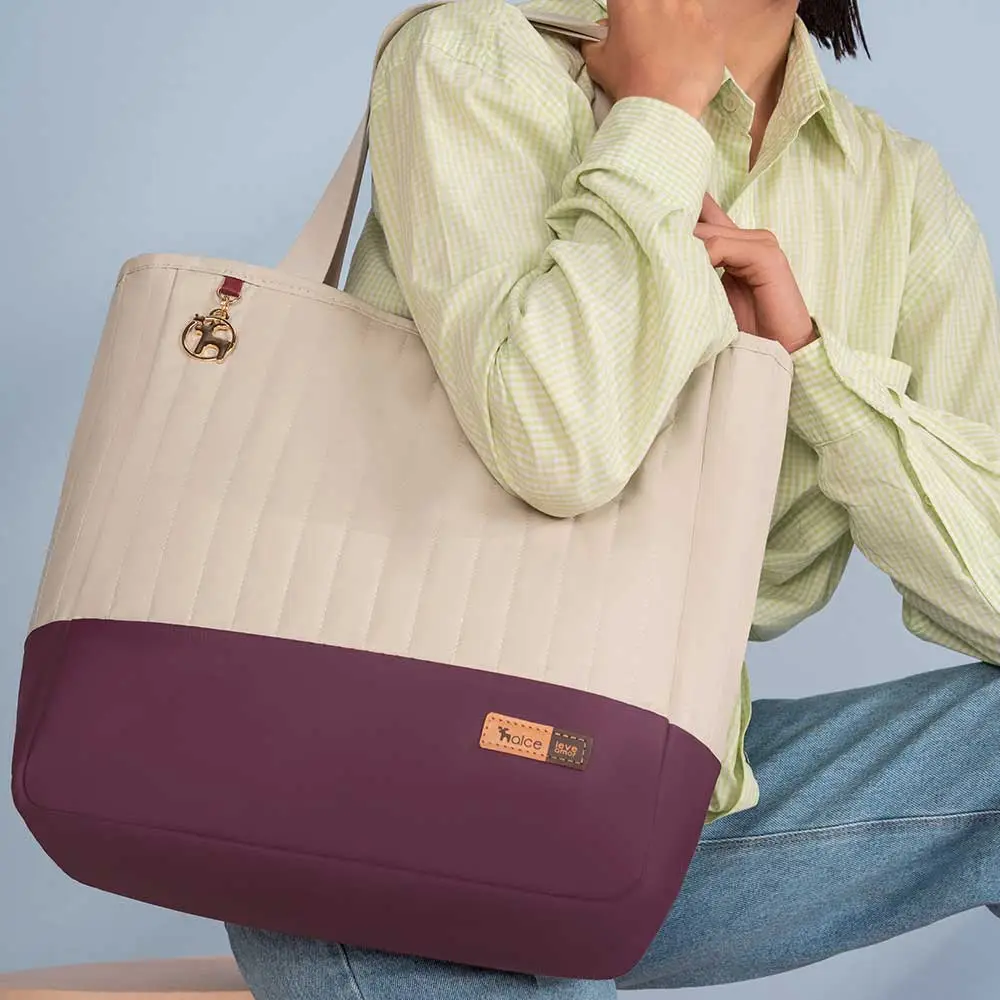 Bolsa Maternidade Coleção Cores - Creme e Marsala - Miniatura 6