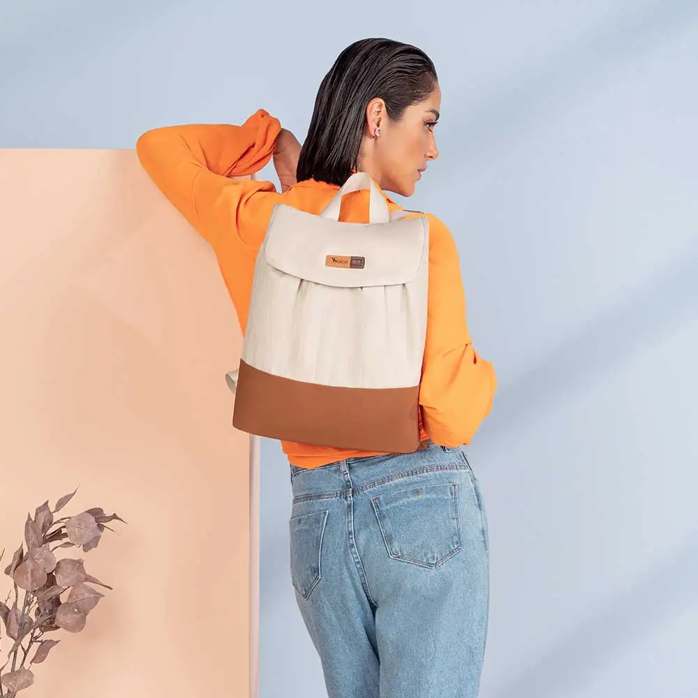 Kit Bolsa Mala e Mochila Maternidade Coleção Cores - Creme e Caramelo - Miniatura 17