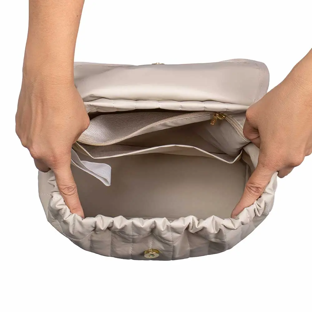 Kit Bolsa Mala e Mochila Maternidade Coleção Cores - Creme e Laranja - Miniatura 15