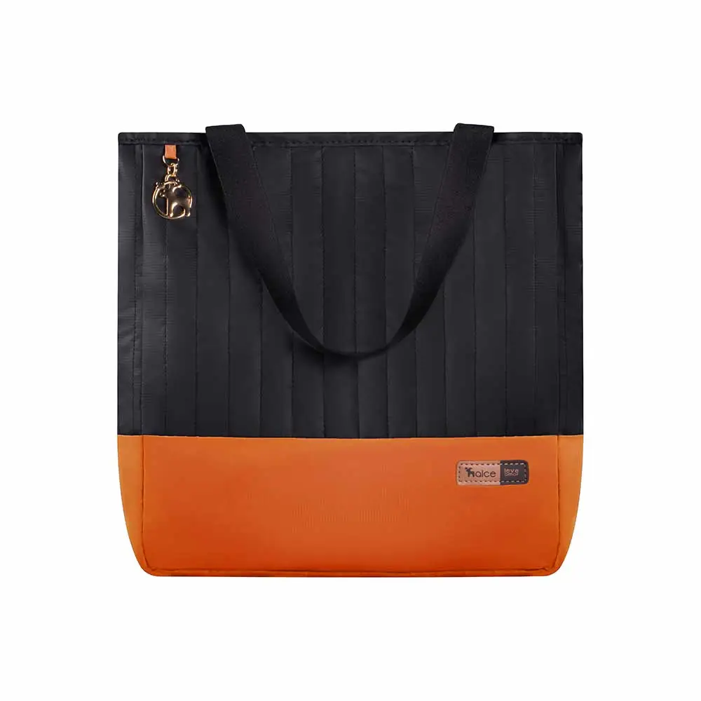 Kit Bolsa Mala e Mochila Maternidade Coleção Cores - Preto e Laranja - Miniatura 2