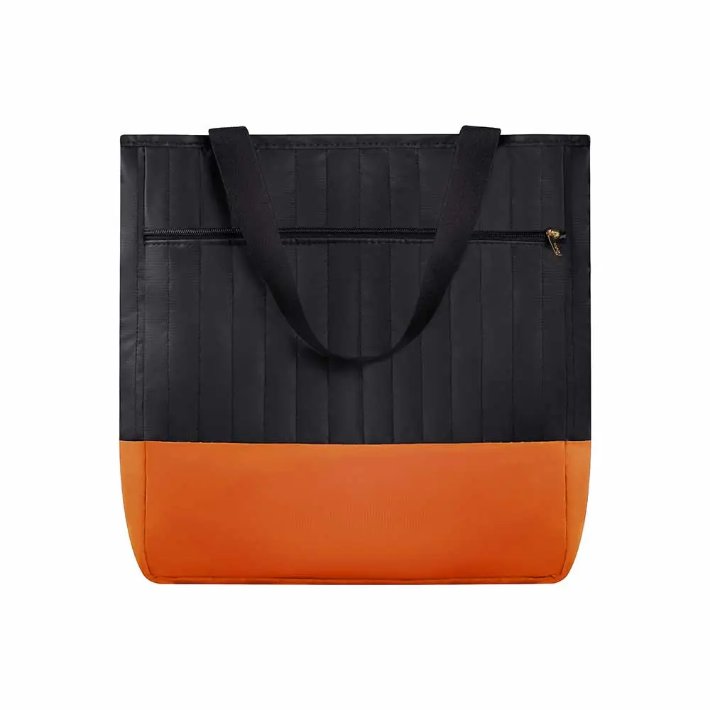 Kit Bolsa Mala e Mochila Maternidade Coleção Cores - Preto e Laranja - Miniatura 4
