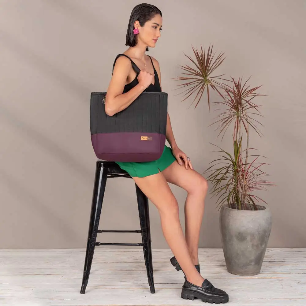 Kit Bolsa Mala e Mochila Maternidade Coleção Cores - Preto e Marsala - Miniatura 23