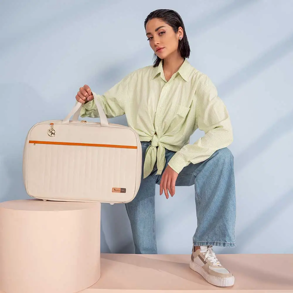 Mala Maternidade Coleção Cores - Creme e Laranja - Miniatura 5