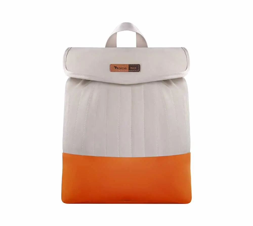 Mochila Maternidade Coleção Cores - Creme e Laranja
