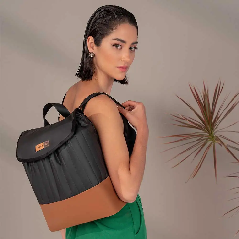 Mochila Maternidade Coleção Cores - Preto e Caramelo - Miniatura 7