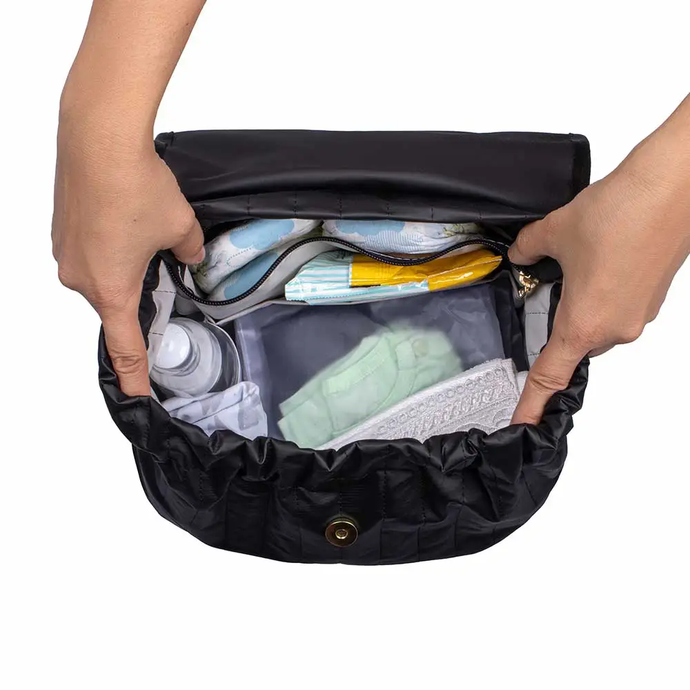 Kit Bolsa Mala e Mochila Maternidade Coleção Cores - Preto e Pink - Miniatura 15