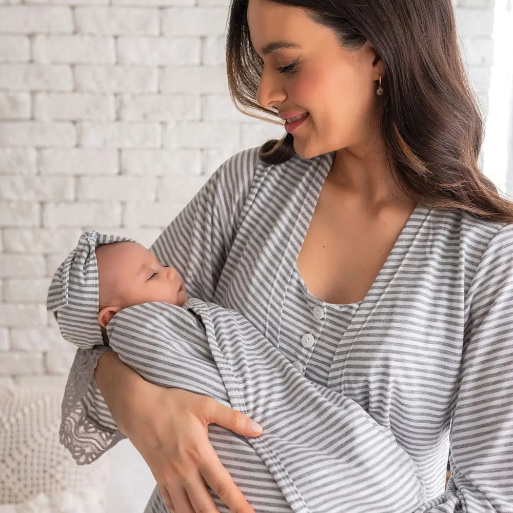 Tiara Nozinho Coleção Mamãe e Bebê - Listras - Miniatura 2