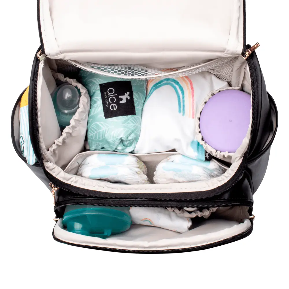 Bolsa Mochila Maternidade Multifuncional Lebaby 2 em 1 Preta - Miniatura 6