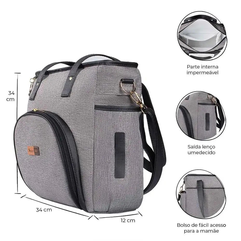 Kit Lebaby 7 Peças Cinza Mescla - Miniatura 9