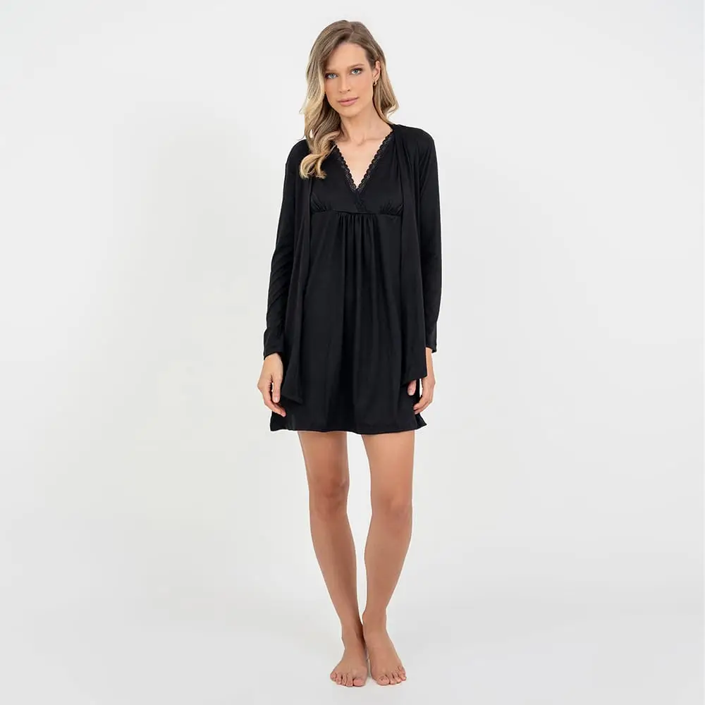 Robe Maternidade Preto - Miniatura 4