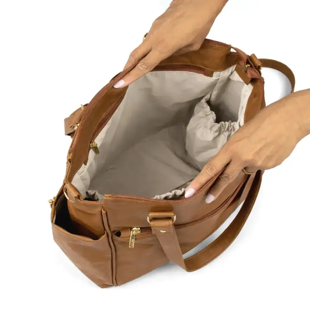 Bolsa Mochila Maternidade 2 em 1 Corah Caramelo - Miniatura 7
