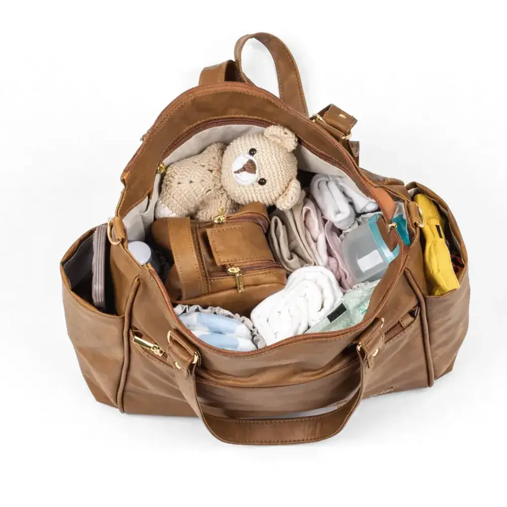Kit Maternidade Bolsa e Mala Corah Caramelo - Miniatura 4