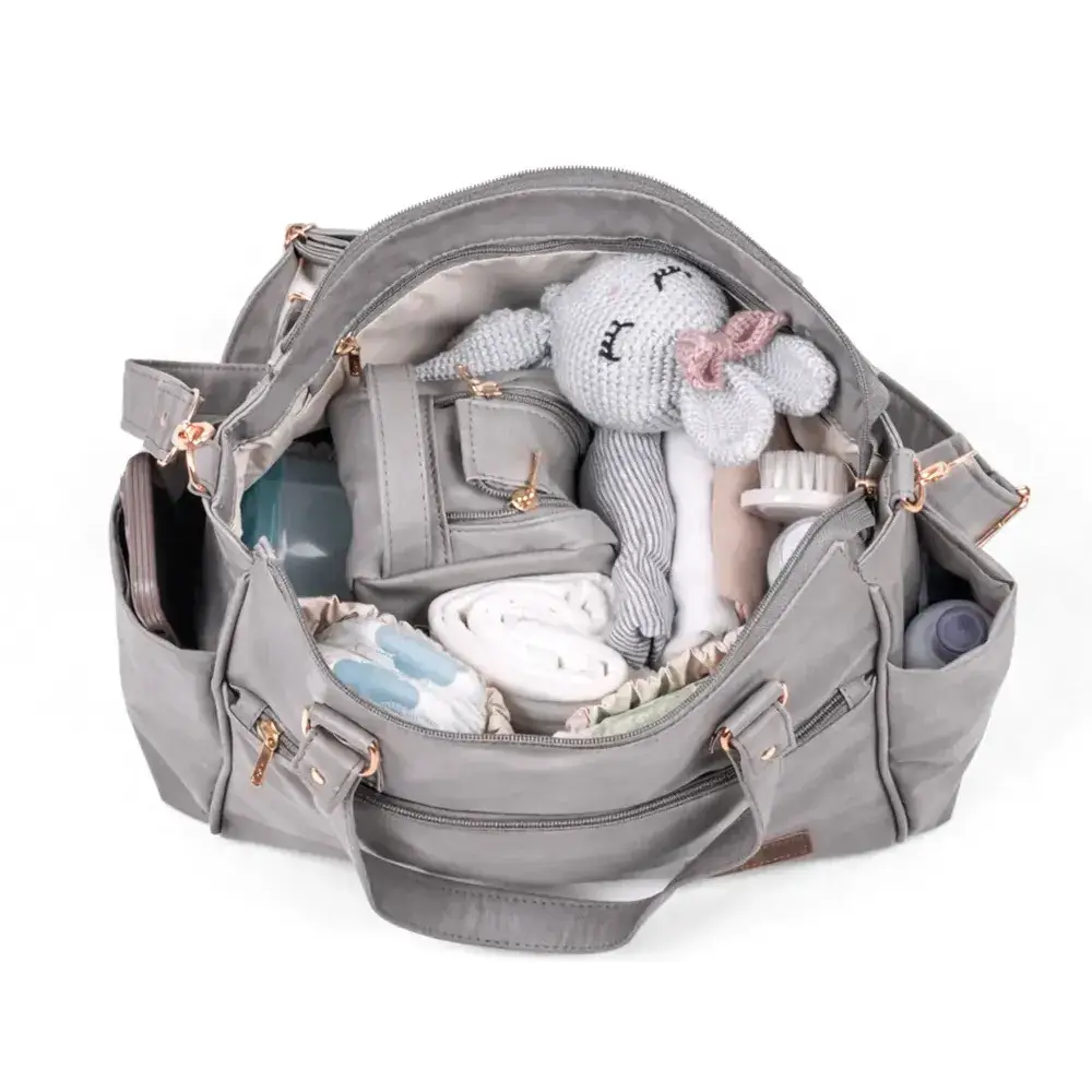 Kit Maternidade Bolsa e Mala Corah Cinza - Miniatura 4