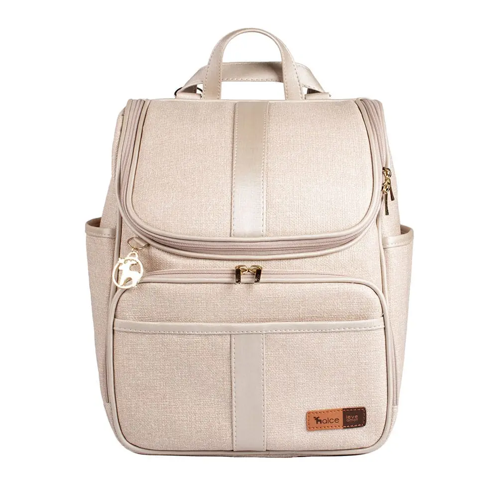 Bolsa Mochila Maternidade Multifuncional Lebaby 2 em 1 Nude - Foto 1