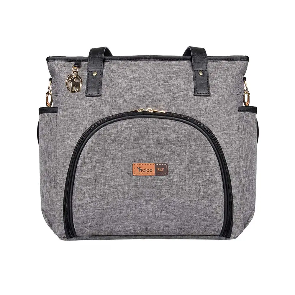 Bolsa Maternidade Lebaby Cinza Mescla - Foto 1