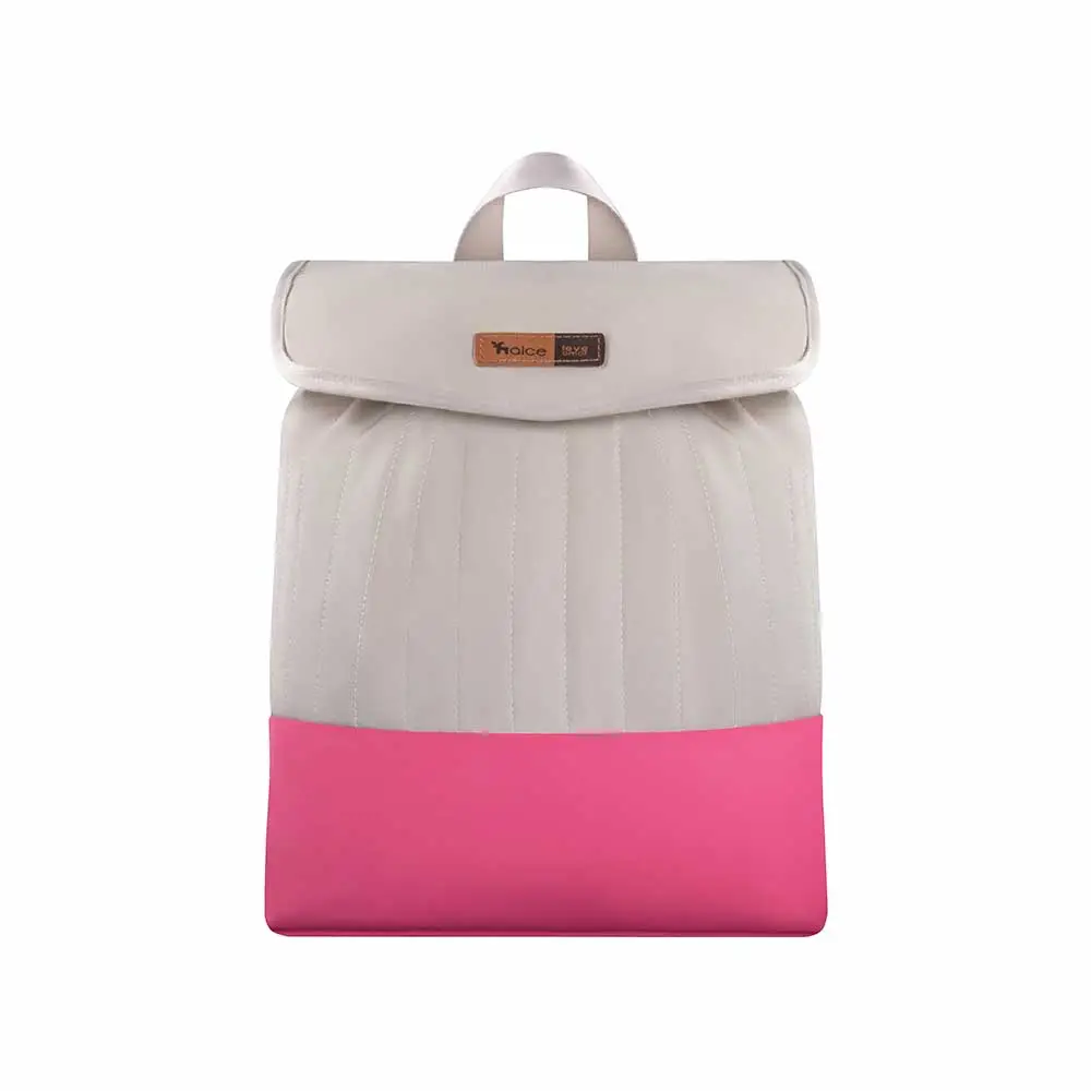 Mochila Maternidade Coleção Cores - Creme e Pink - Foto 1