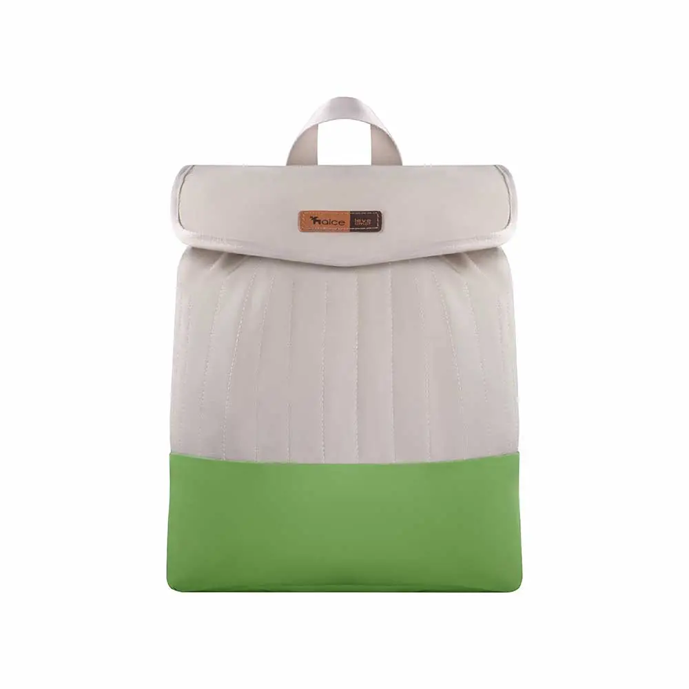 Mochila Maternidade Coleção Cores - Creme e Verde - Foto 1