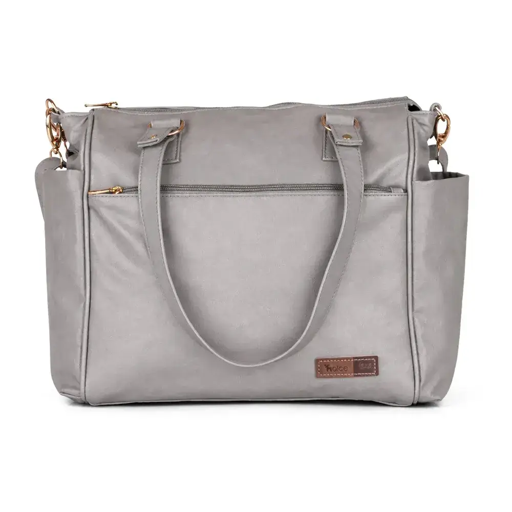 Bolsa Mochila Maternidade 2 em 1 Corah Cinza - Foto 1