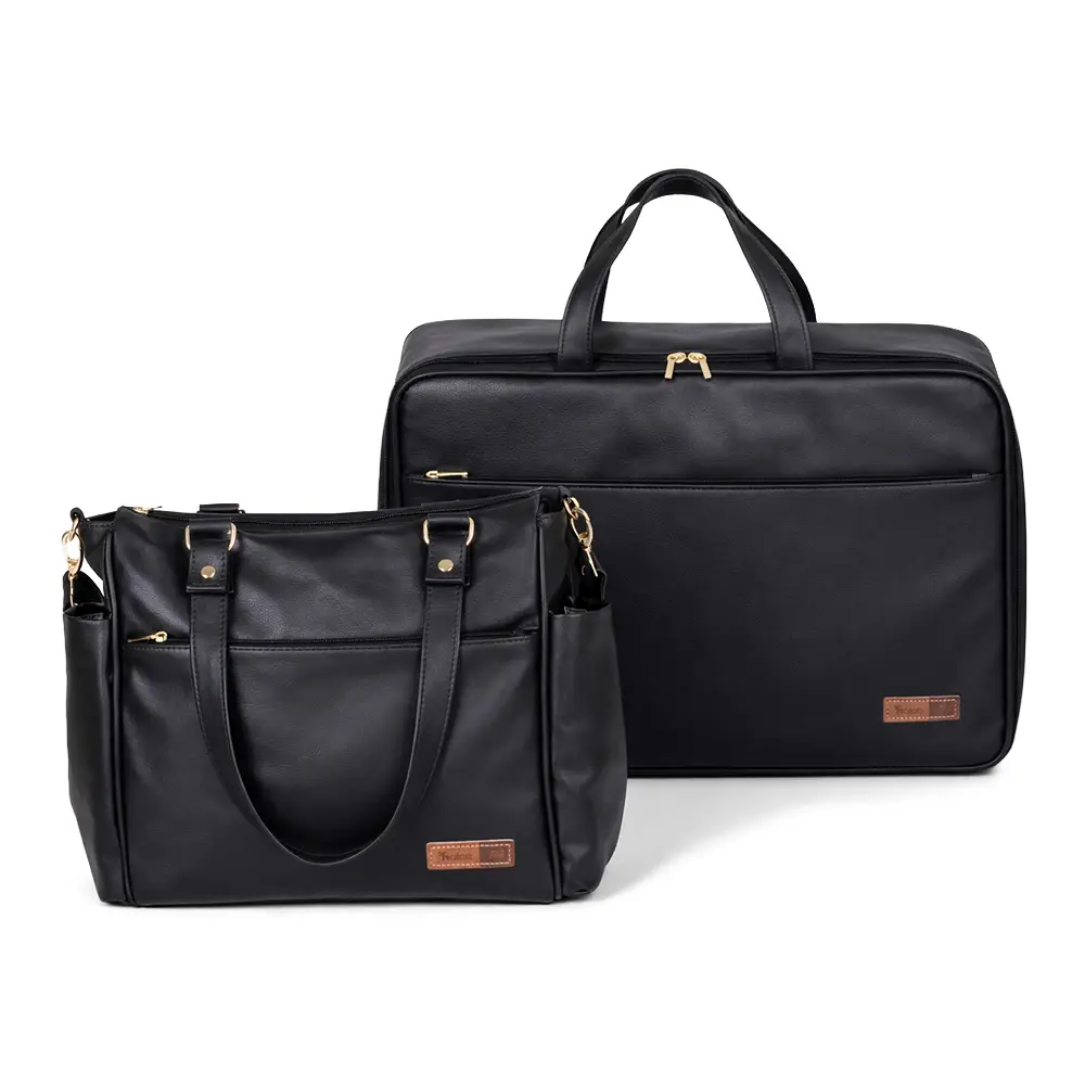 Kit Maternidade Bolsa e Mala Corah Preto - Foto 1