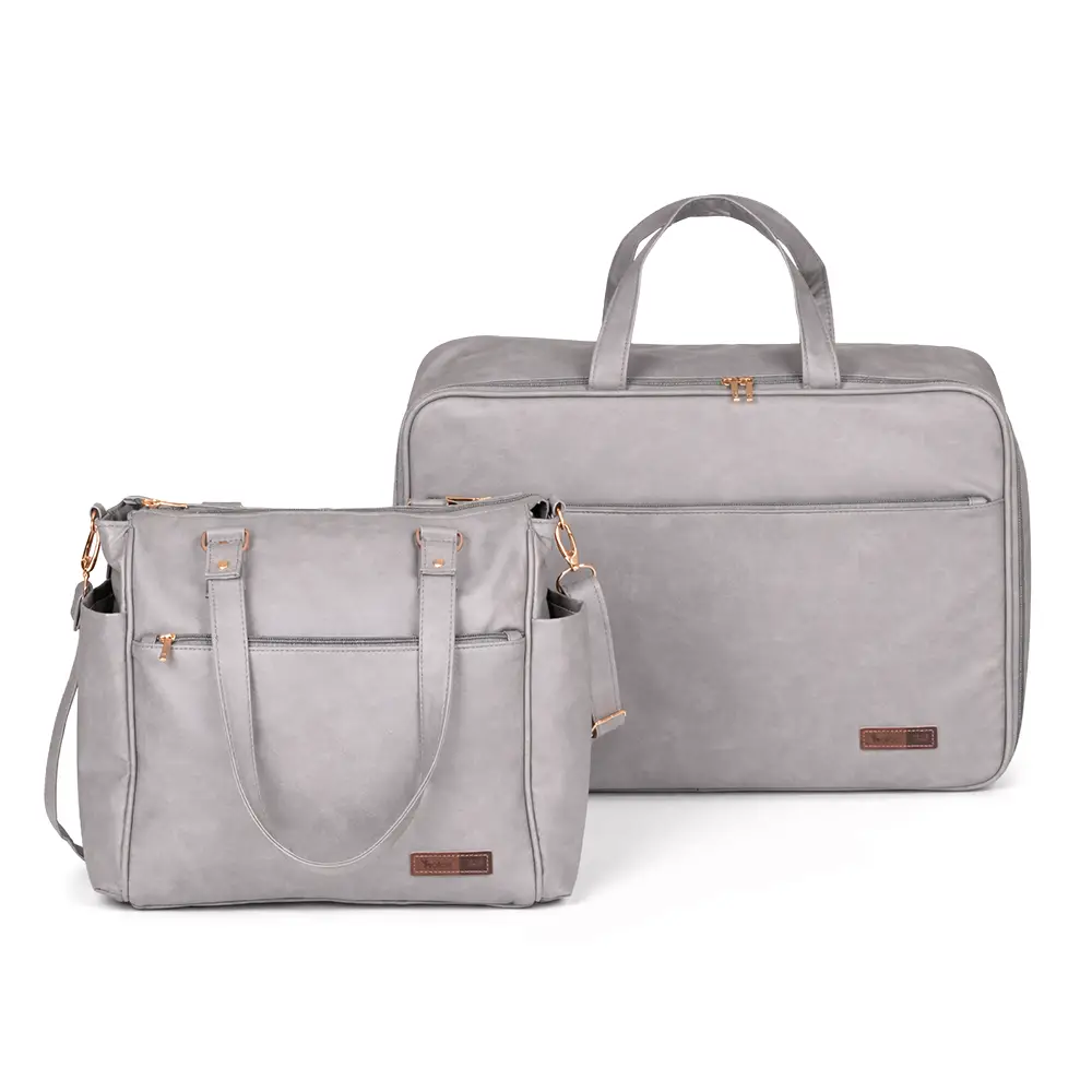 Kit Maternidade Bolsa e Mala Corah Cinza - Foto 1